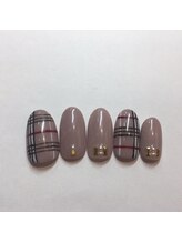 クリスタルネイル ボンベルタ橘店(CRYSTAL NAIL)/チェックネイル
