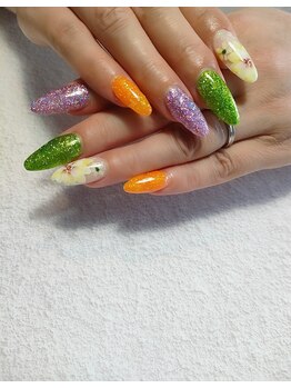 アンドナイン(&9)/ラメワンカラー+向日葵