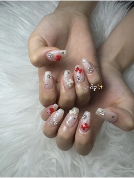 フラワーズネイル(flowers nail)/リボンネイル