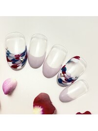 ピーコックフレンチネイル