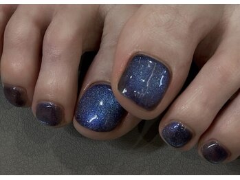 フット◇ブルーマグネットネイル