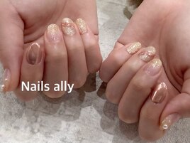 ニュアンス×ミラーネイル