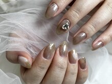 ペネイル(Pe nails)/ブラウンアシメネイル