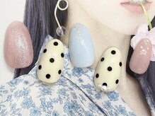 シエルネイルスタジオ 新宮店(Ciel nail studio)/【9600円】キラキラ水玉ネイル☆