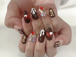 立体ハートチョコネイル￥12000