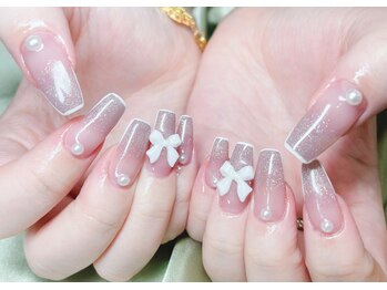 ミナミネイル(MINAMI NAIL)/リボンフレンチ