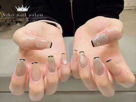 クリスマス/冬ネイル/ツイード