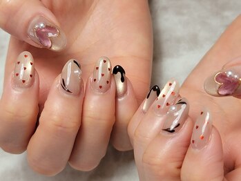 バレンタインネイル　Lコース