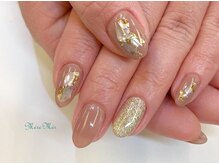 メールメール 和光市本店(MereMer)/ベージュ系シェルネイル 