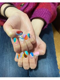 カラフルアートネイル