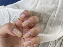 グラム バイ アンド ココ ネイル(GraM by And & coco. Nail)/オーロラ 細フレンチ