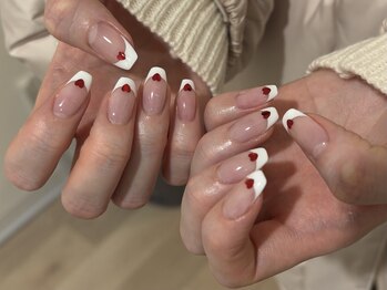 ネイルスタンド ツキイチ(NAIL STAND)/フレンチ+ホログラム