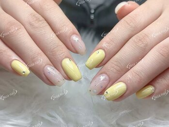ノア ネイル(Noa Nail)/春ネイル　イエローネイル