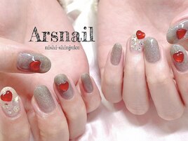 レッドハートネイル