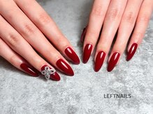 レフトネイルズ(LEFTNAILS)/ワンカラー 赤ネイル