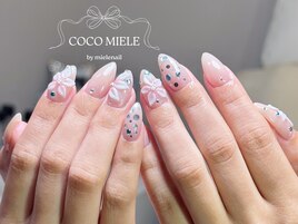 海外風プルメリア夏ネイル