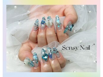 センシー ネイル スタジオ(Sensy Nail Studio)/チップ長さ出し+パーツ乗せ放題