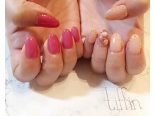 ネイルサロン ティフィン(tiffin)/スタッズアシンメトリーネイル