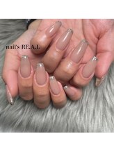 ネイルズリアル 倉敷(nail's RE.A.L)/ラメフレンチネイル