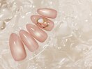 ピンクマグシンプルアートネイル