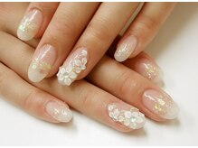 ネイルサロンミキ 横浜(MIKI)/大人気 手書きフラワー 上品3D花