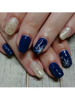 ウォーターワールド 大和店(WATER WORLD)/雪の結晶ネイル