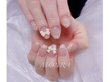 エム 新大久保店(M)/お花柄フレンチ&リボン