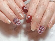 シキナ(shikina)/ツイード　ボルドー　フラッシュ