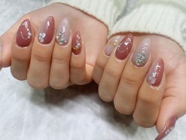 バレンタインネイル