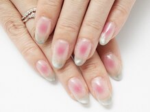 ルアナネイル(Luana_Nail)/チーク×マグネットフレンチ