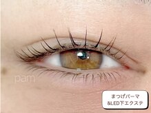 パム アイラッシュアンドブロウ(pam)/まつげパーマ＆LED下エクステ