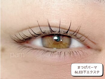 パム アイラッシュアンドブロウ(pam)/まつげパーマ＆LED下エクステ