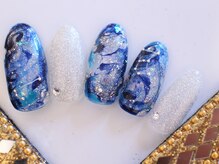 ネイルサロン あかねいろ/夏色　 アート　ギャラクシー