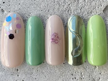 フリークネイル(FREAK Nail)/えだまめホログリーン ¥8500