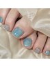 【フット人気No.2】華やかなキラキラ感☆フットフラッシュネイル　8000円
