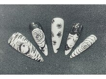 ヘブン ネイル 鶯谷(HEAVEN Nail)/ホラーマンガ風ネイル
