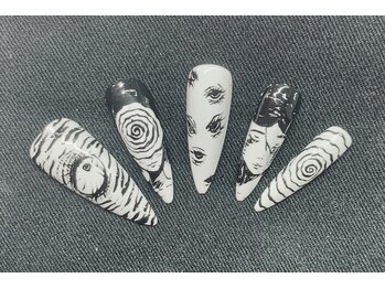 ヘブン ネイル 鶯谷(HEAVEN Nail)/ホラーマンガ風ネイル