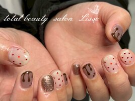 バレンタインネイル