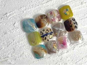 フェリーチェネイル(felice Nail)の写真/【フィルイン対応◎/パラジェル登録サロン】足元を彩るネイルも含めてお洒落を楽しむ*