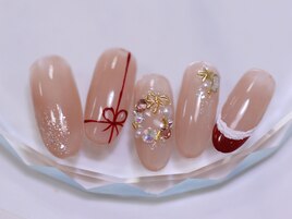 クリスマスネイル　サンタ