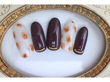 ネイルサロン あかねいろ/秋冬★ボルドーニュアンスアート