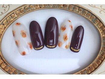 ネイルサロン あかねいろ/秋冬★ボルドーニュアンスアート