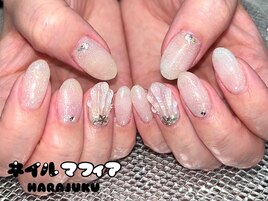 夏ネイル/海/シェル/マーメイド