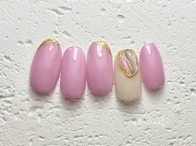 アークネイル 下北沢(urk.nail)/ミラーデザインぷっくりデザイン