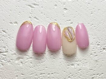 アークネイル 下北沢(urk.nail)/ミラーデザインぷっくりデザイン