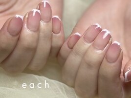 斜めフレンチ×グラデーション