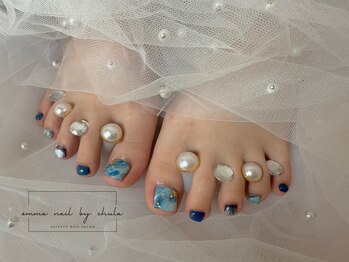 エマネイル バイ チュラ(emma nail_by chula)/持ち込みデザイン/フットネイル