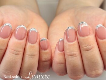 ネイル ルミエール 名古屋伏見店(Nail Lumiere)/キラキラフレンチ