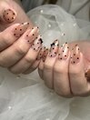 ドット×りぼんガーリーネイル