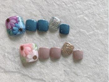 ネイルサロン ブリオン(Nail Salon Bullion)/ウィンターフラワーネイル